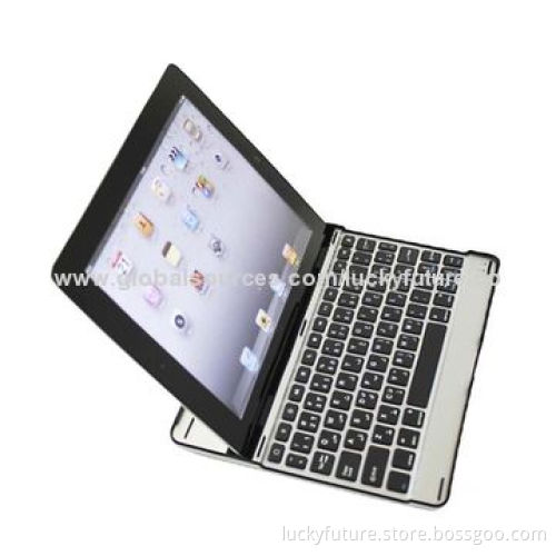 Portable 78 Keys Aluminum Alloy Bluetooth V3.0 Keyboards for iPad 2/3/4 Work as Laptop-Black/White